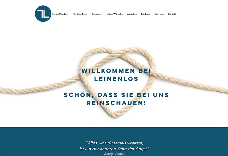 Verein "Leinenlos - Bewusstwerdung der eigenen Endlichkeit"